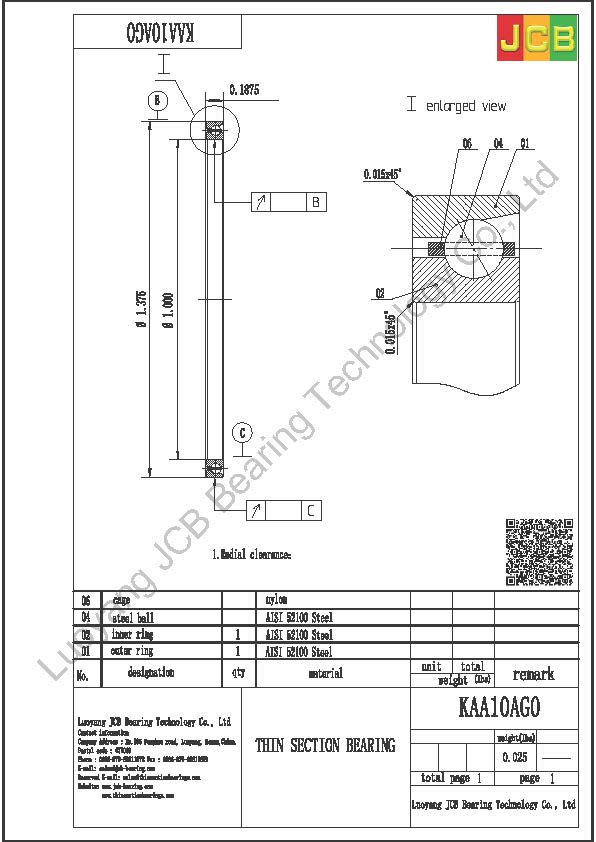 KAA10AG0 KAYDON THIN SECTION BEARINGS